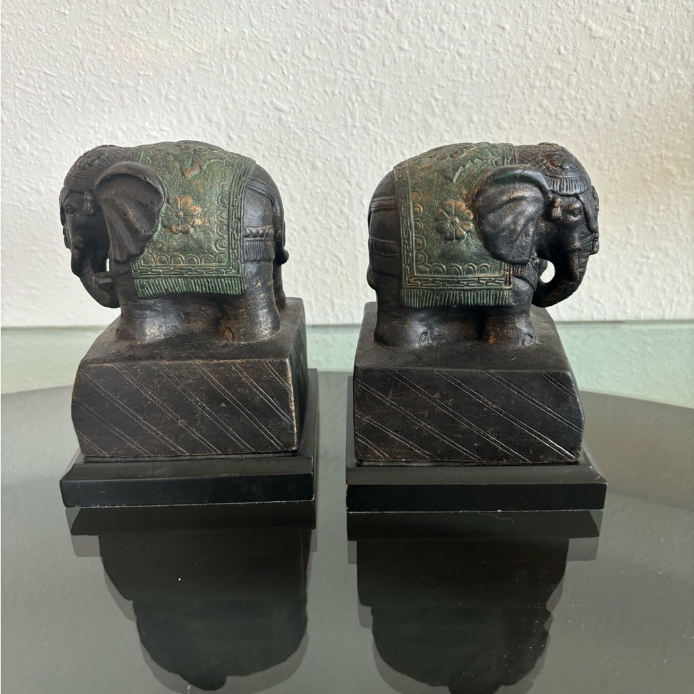 Pair of 19th century Indian made decorative elephants